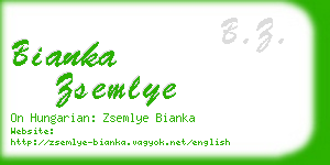 bianka zsemlye business card